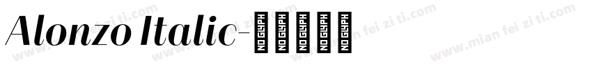 Alonzo Italic字体转换